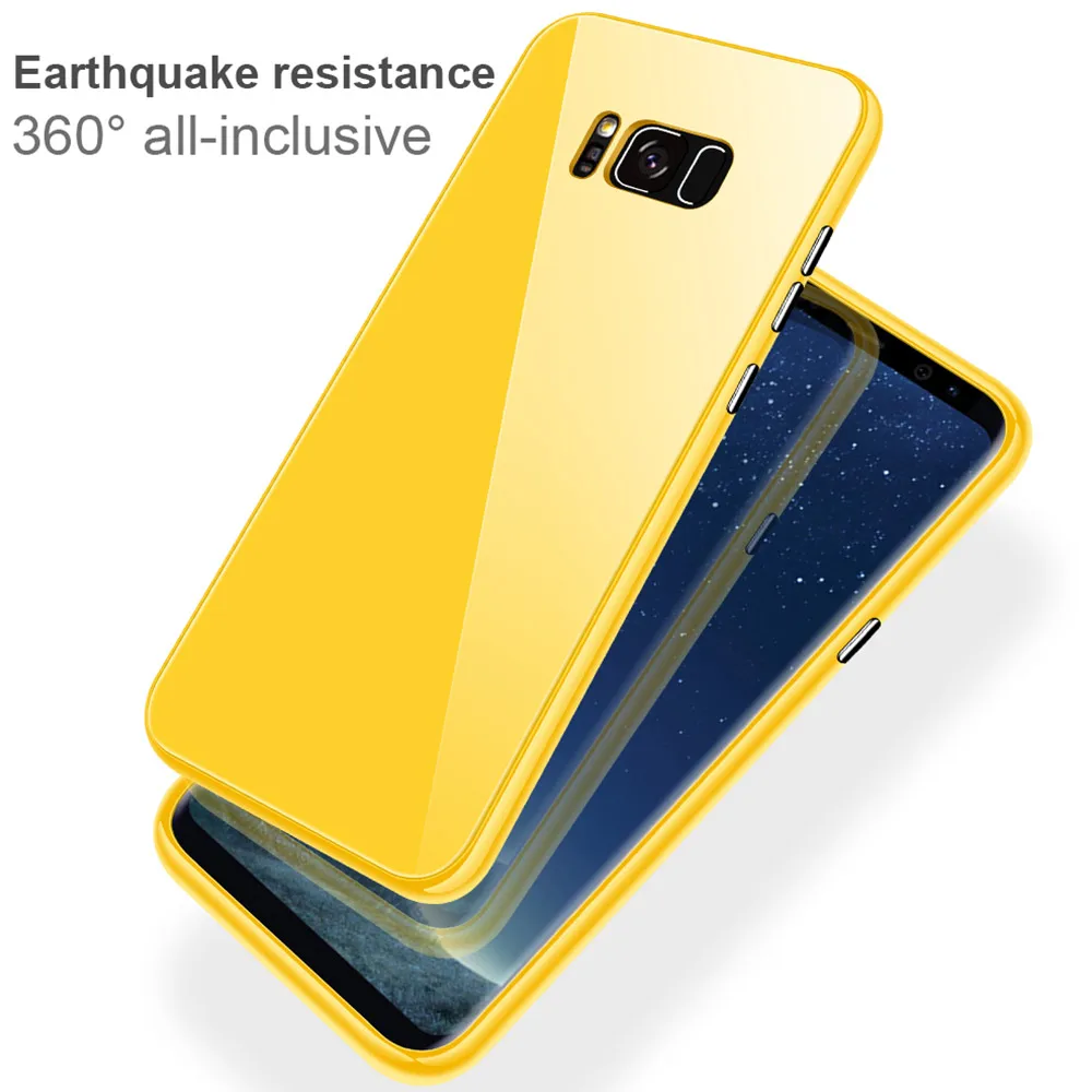 Магнитный чехол для Samsung S7 S8 S9 S10 Plus Edge Note 8 9 с закаленным стеклом | Мобильные