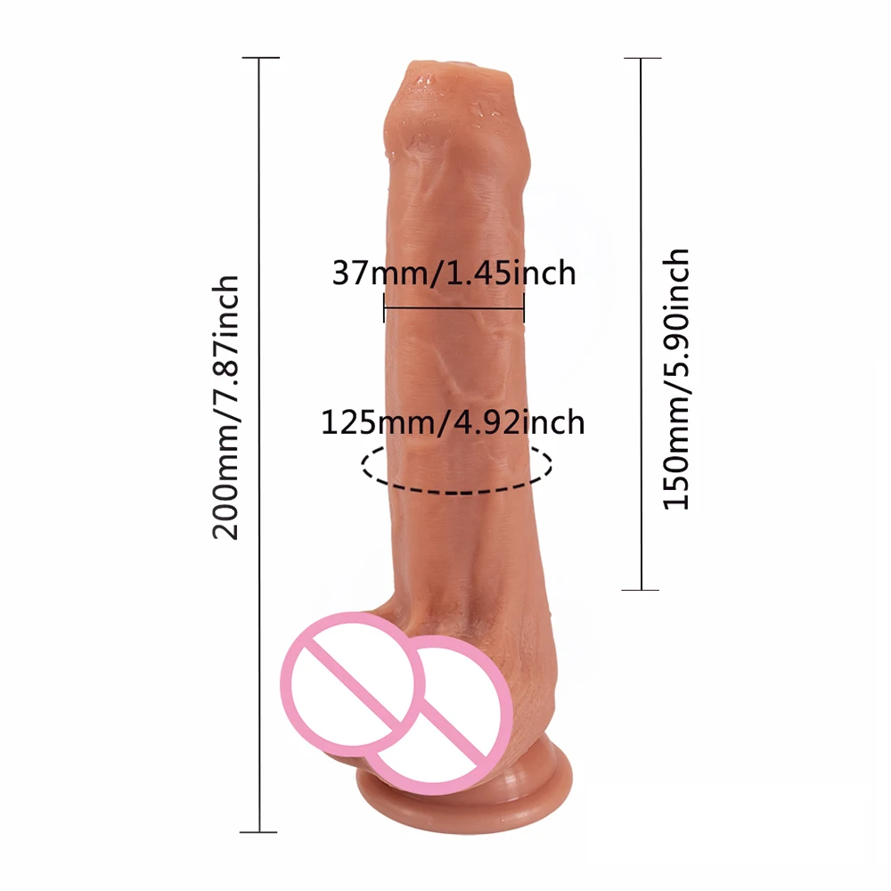 Большой член огромный крайней плоти фаллоимитатор двойной слой Iiquid силиконовый