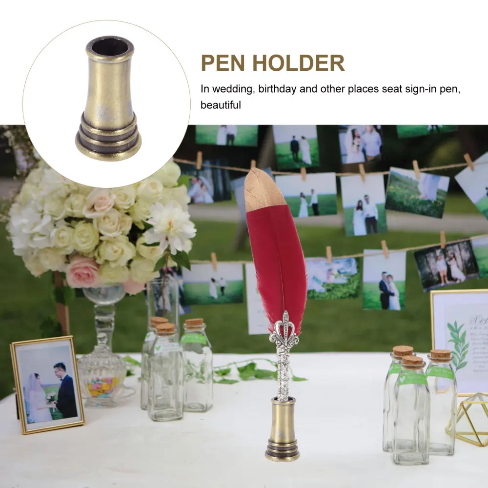 

2pcs Metal Calligraphy Brush Pen Holder Brush Pen Rest Pen storage Stand