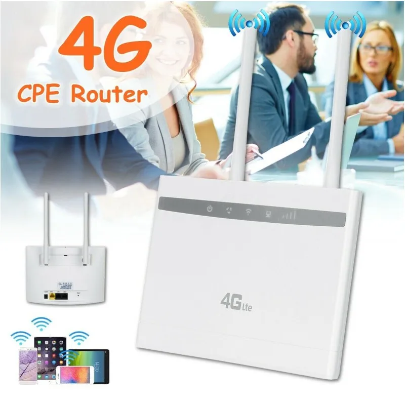 Разблокированный Wi Fi роутер 4G 300 Мбит/с LTE CPE с поддержкой порта LAN слот для SIM карты
