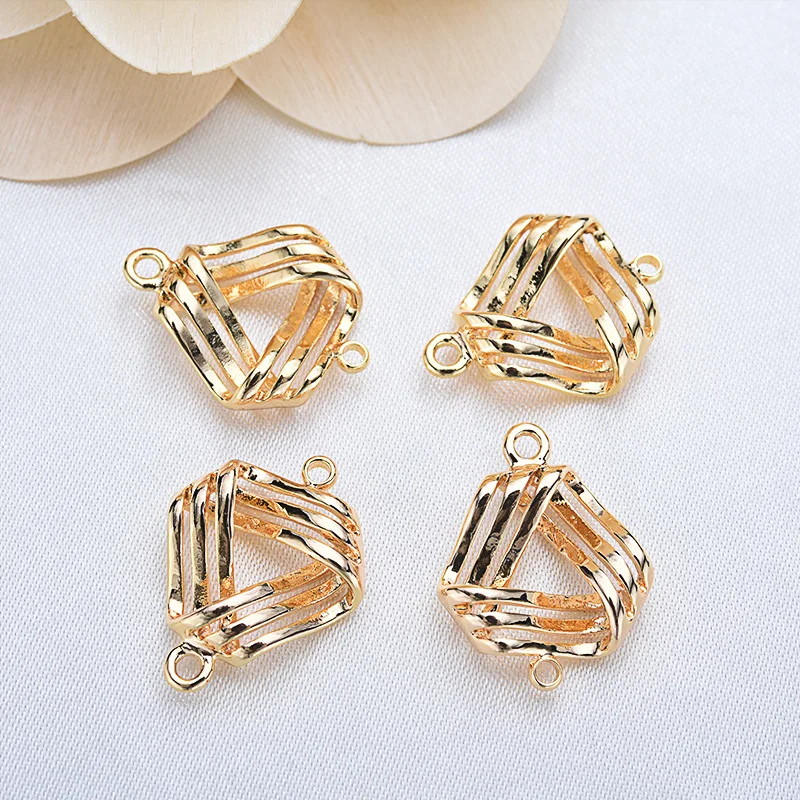

DIY Necklace Earrings chain double hanging connector triangle Korean temperament thin earring connector is used for DIY, necklac