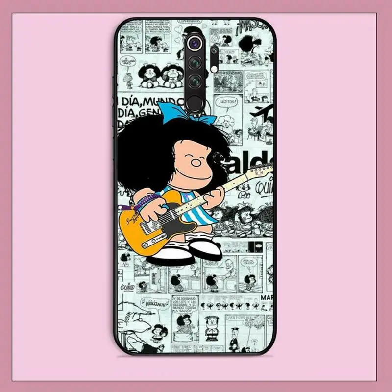 

Cartoon Cute Mafalda Phone Case for Redmi Note 4 5 6 8 9 pro Max 4X 5A 9S cover