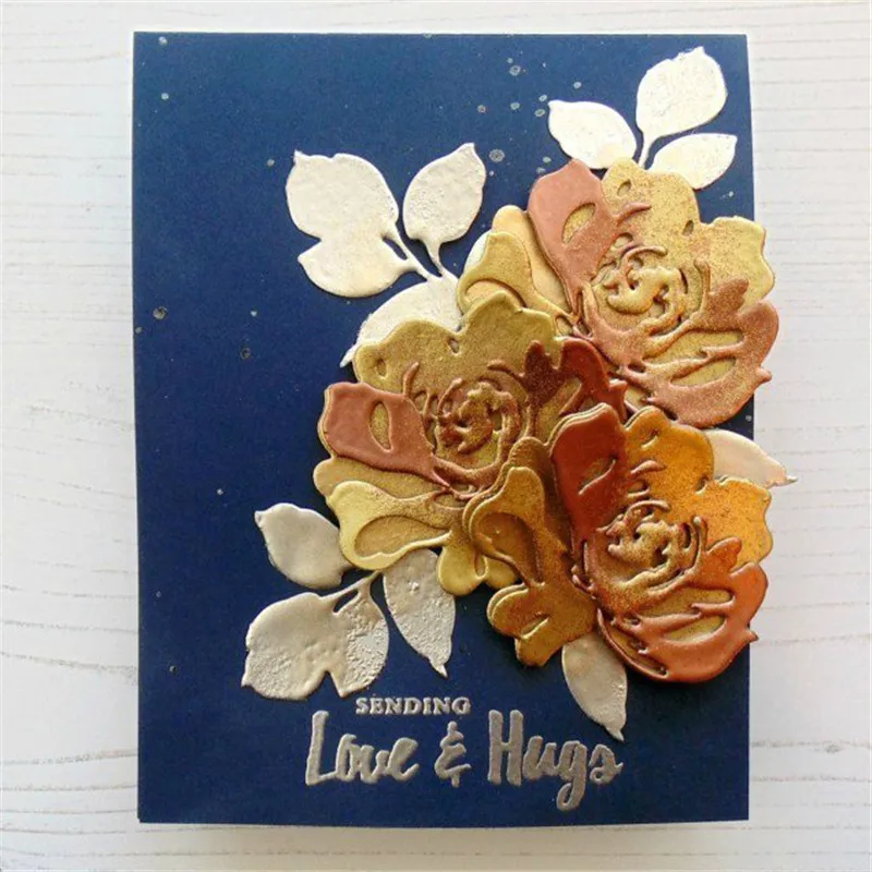 Фэнтези цветочный 3D цветок прозрачные штампы и металлические Вырубные