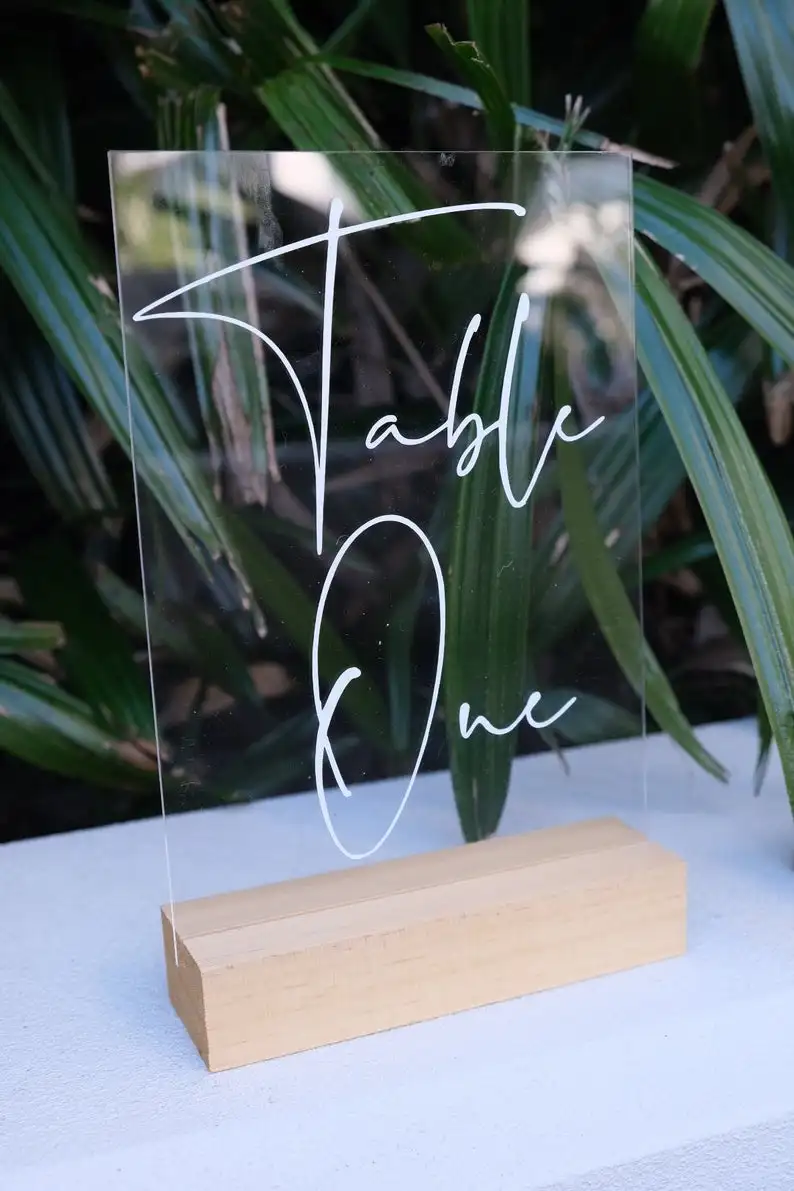 

Акриловые цифры для стола, прозрачные акриловые свадебные знаки, декор для вечерние или мероприятия, свадебные знаки