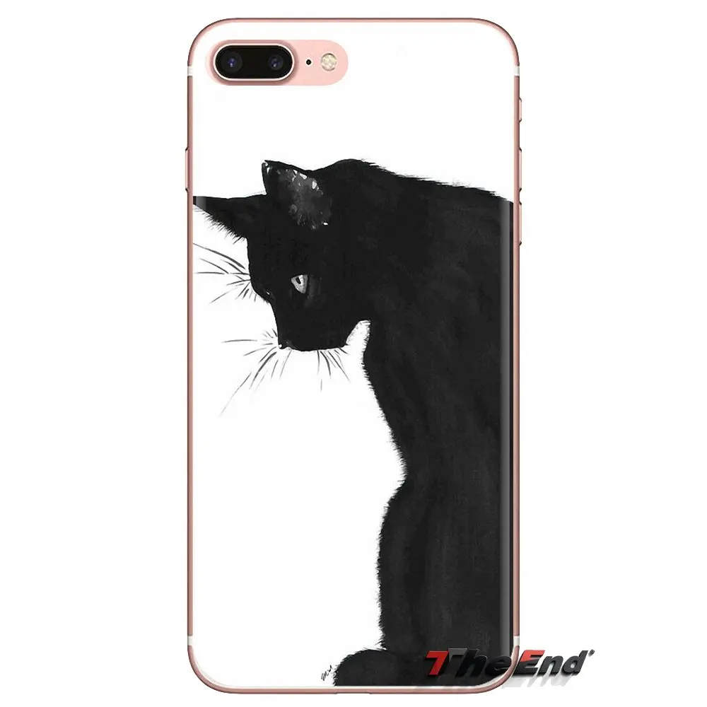 Силиконовый чехол для Xiaomi mi6 mi 6 A1 Max x 2 5X 6X Red Note 5 5A 4X 4A A4 4 3 Plus Pro Black Cat глазки животные