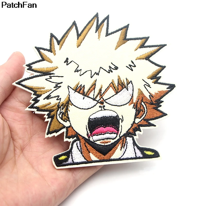 Patchfan My hero Academy, Мультяшные железные нашивки, одежда с вышивкой, лоскутные аксессуары, значки на заказ, A2336