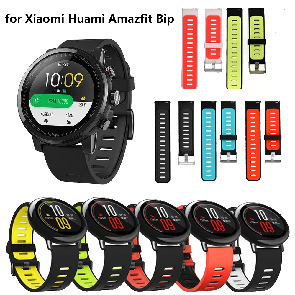Ремешок силиконовый для смарт часов amazfit спортивный сменный Браслет Xiaomi Huami Amazfit