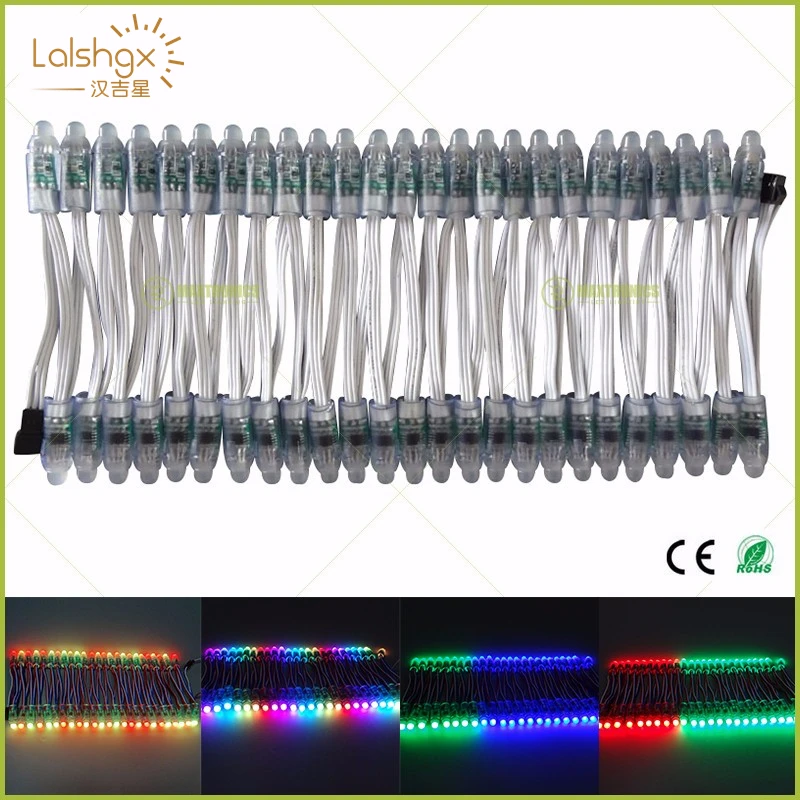 

Светодиодная лента WS2811 IC RGB с белым проводом 12 мм, 100 шт., постоянный ток 5 В/12 В постоянного тока, цифровой полноцветный трехконтаксветодиодны...