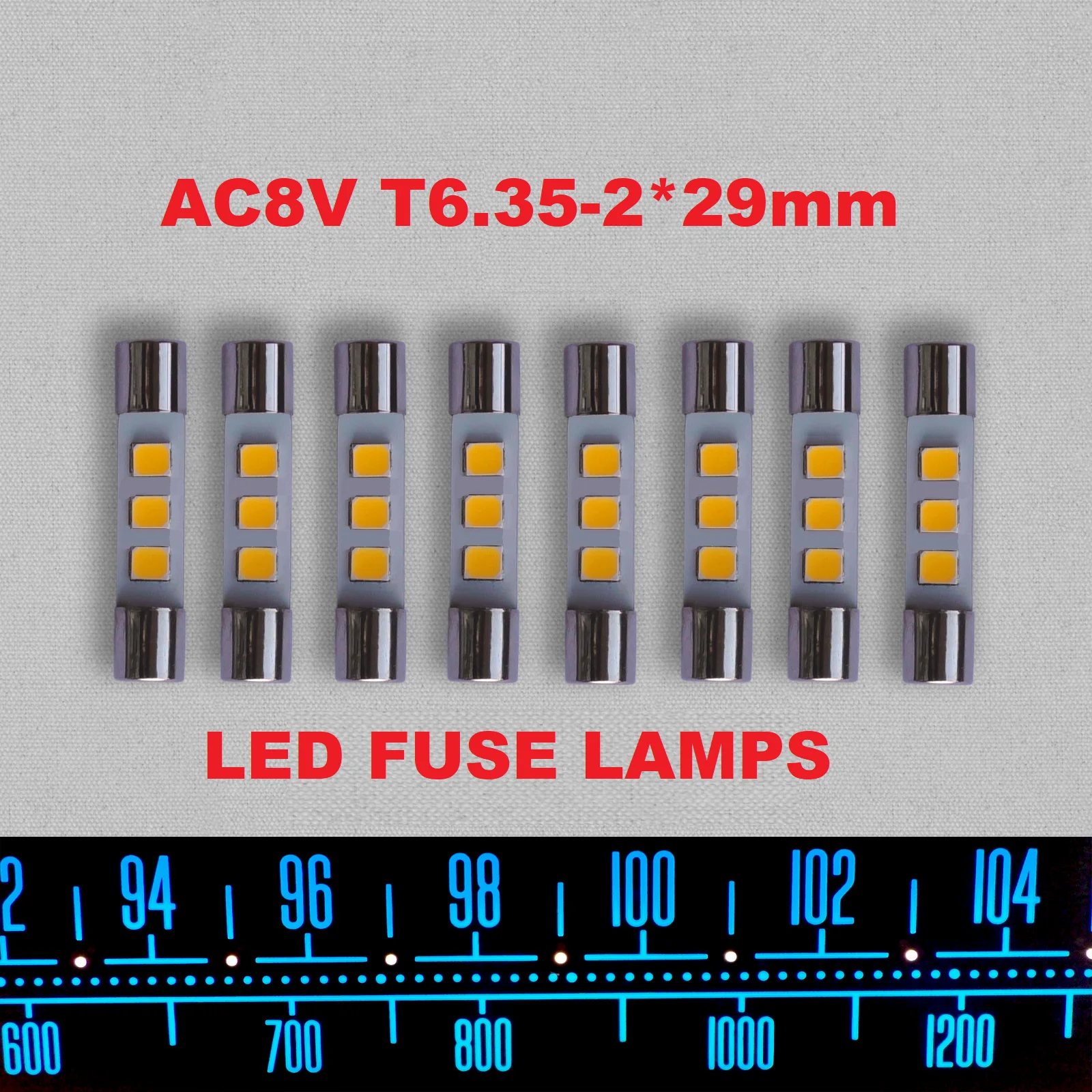 Lámpara de fusible LED AC8V reemplaza la bombilla incandescente 8V 250mA se...