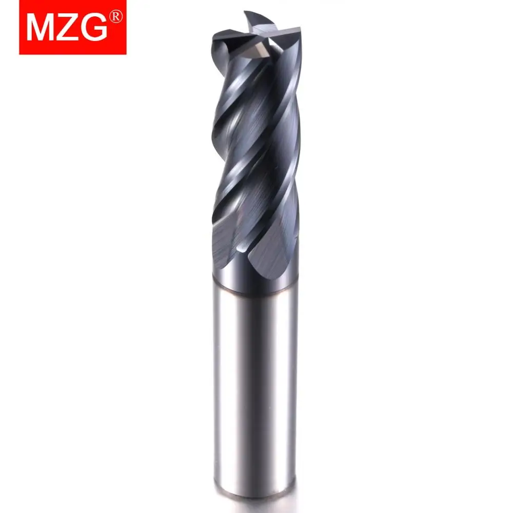 

MZG Cutting 1PCS HRC50 4 Flute 14mm 16mm 18mm 20mm Alloy Carbide Milling Tungsten Steel Milling Cutter End Mill