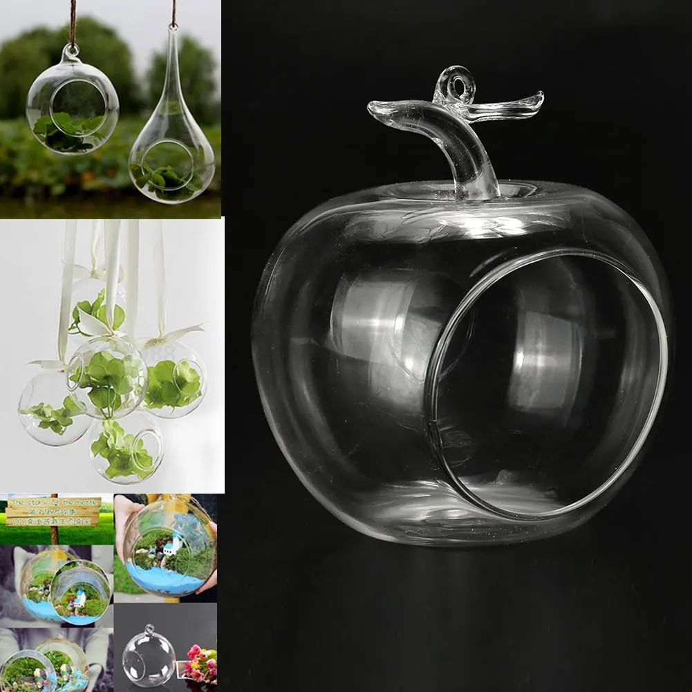 Подсвечник яблока 3D прозрачный держатель свечи домашние вечерние модные