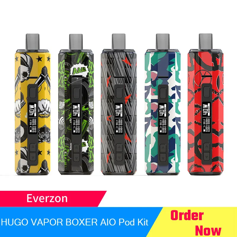G вкус Hugo Vapor боксер AIO Pod Kit 40 Вт 3 5 мл боксеры танк и 0.4ohm сетки катушки для