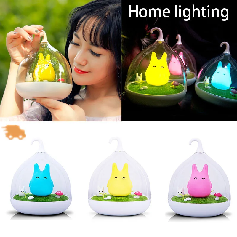 Портативный светодиодный ночсветильник Totoro стильный с сенсорным датчиком USB
