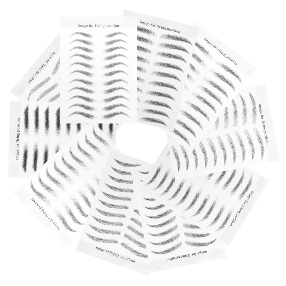 

10 Sheets Sticker 3D Hair-like Stickers Imitation Tattoos