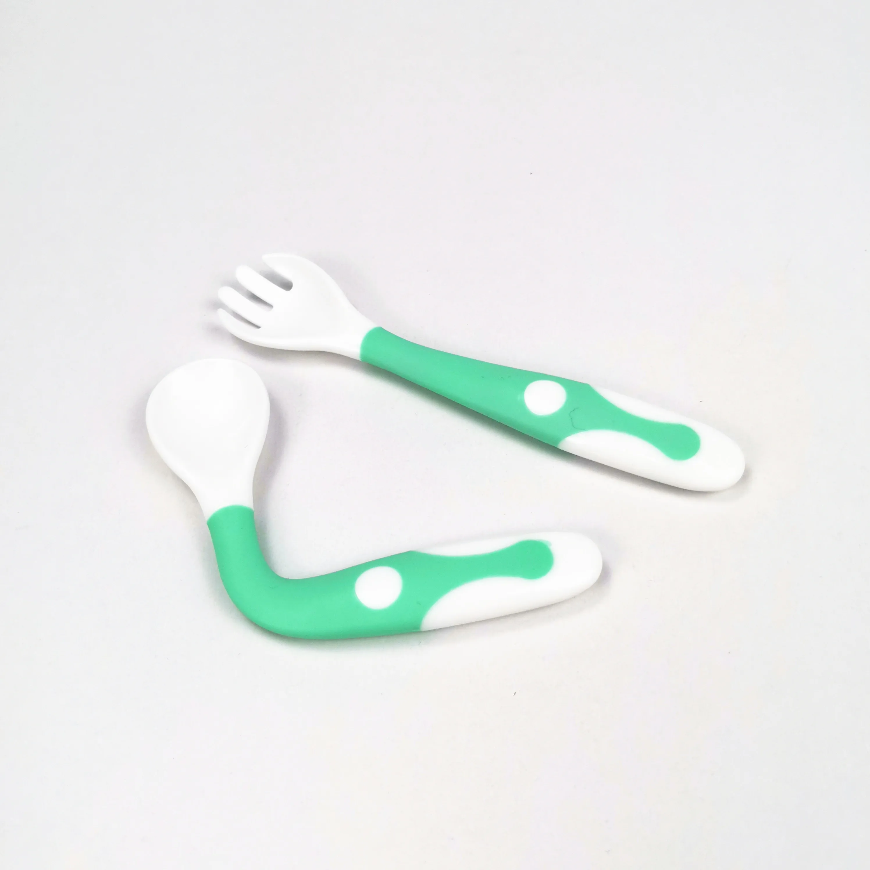 2 шт. гибкий набор ложка и вилка для детей ясельного возраста посуда обучения