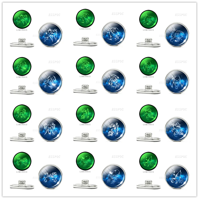 Стеклянный кабошон 18 мм ювелирные изделия 12 знаков зодиака стеклянный купол