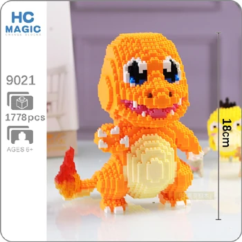 Charmander Карманный Монстр Пикачу Venusaur Blastoise мини строительство алмаз маленькие блоки игрушка Charizard Gyarados Snorlax Jigglypuff без коробки - Цвет: Charmander