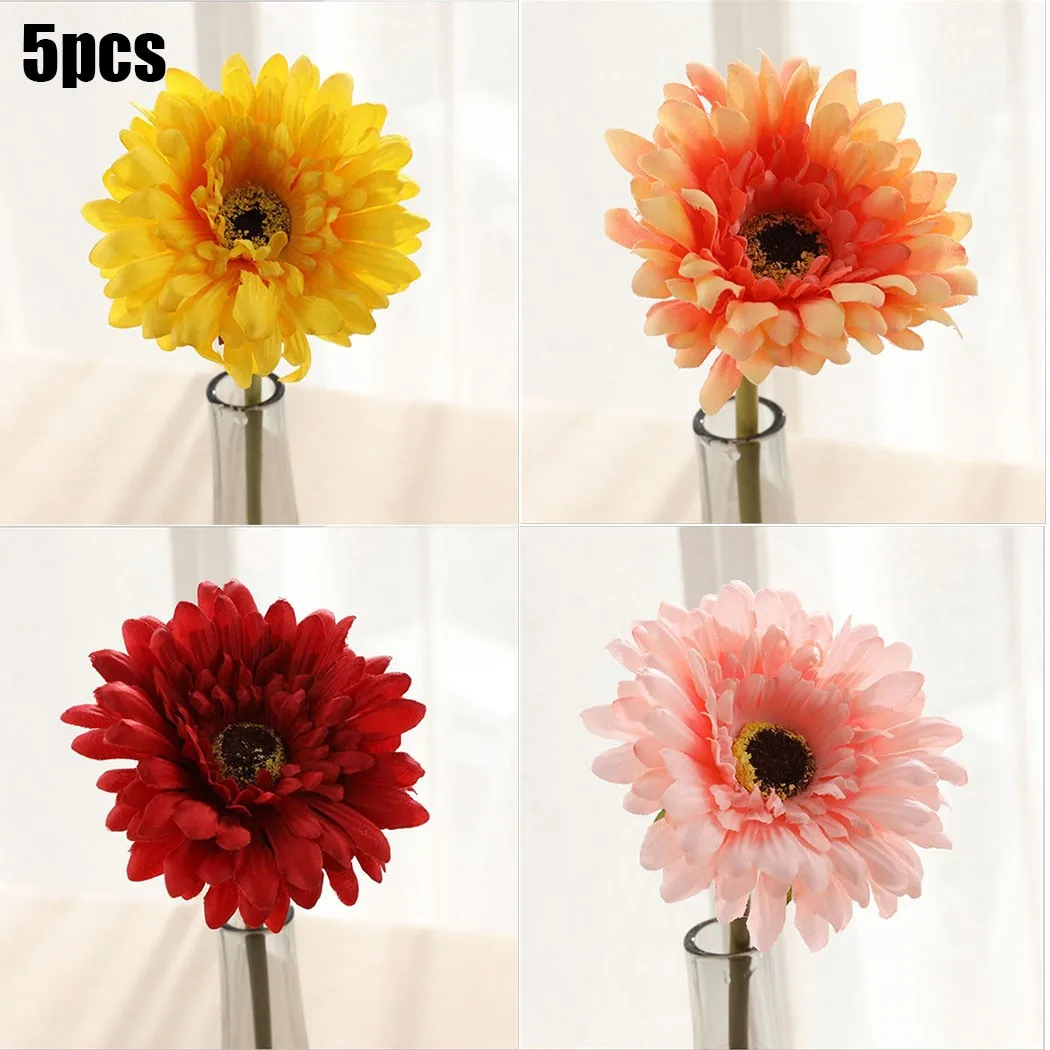 

Silk Artificial Flower Wedding 5pcs Accessories Artificial Decor Decoration