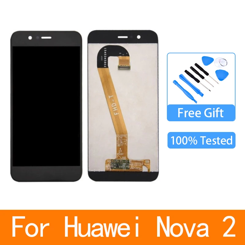 

5.0" Original For Huawei Nova 2 Display PIC-L29 PIC-L09 PIC-LX9 LCD Touch Screen Display Digitizer Assembly Parts With Frame