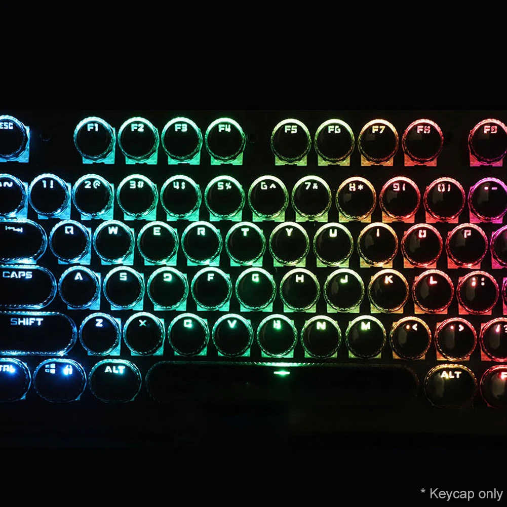 

104 Keys Backlight Keycaps Cover Mechanical Keyboard Key Cap Characters Round Key Cap Mechanical Keyboard Replacement Key Cap