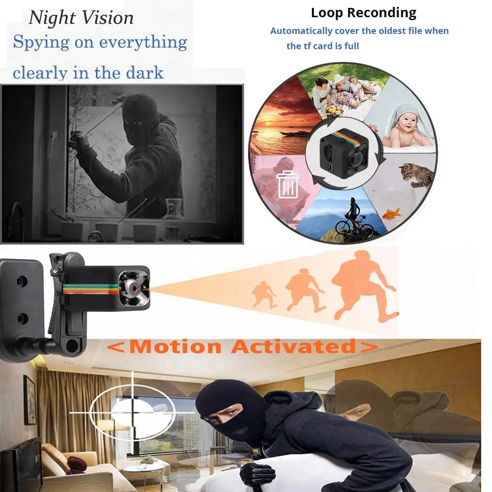 Мини камера 1080P с датчиком ночного видения видеокамера движения