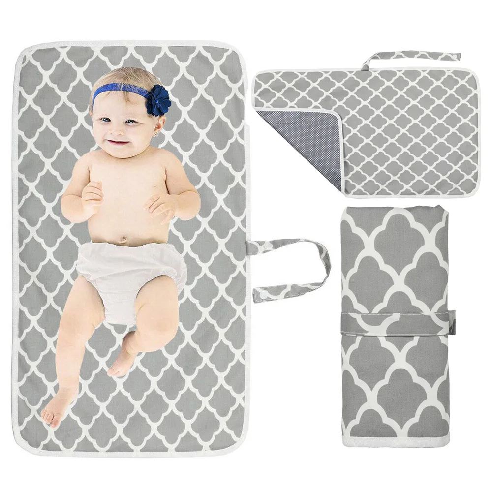 

Baby Diaper Changing Pad Waterproof Mat For Newborn And Toddler Washable Multicolor Outer Material Cotton 60*35cm 1Pc