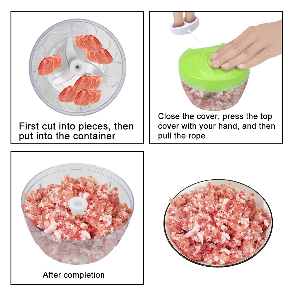 Ручная Веревка измельчитель пресс для чеснока мяса слайсер лука резак еды овощей