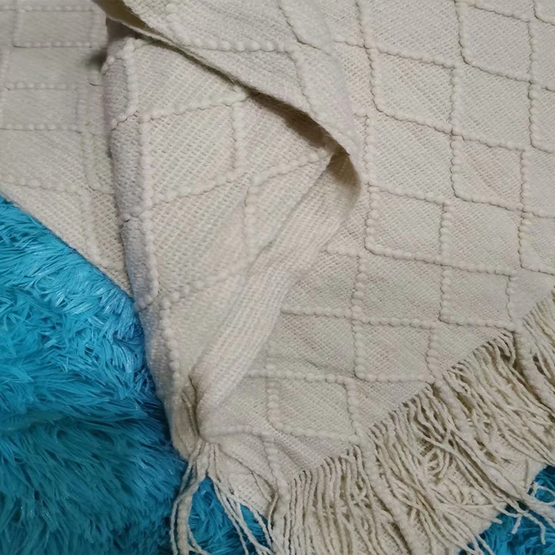 Одеяло для дивана теплое одеяло тканевая модель комнаты большое вязаное в