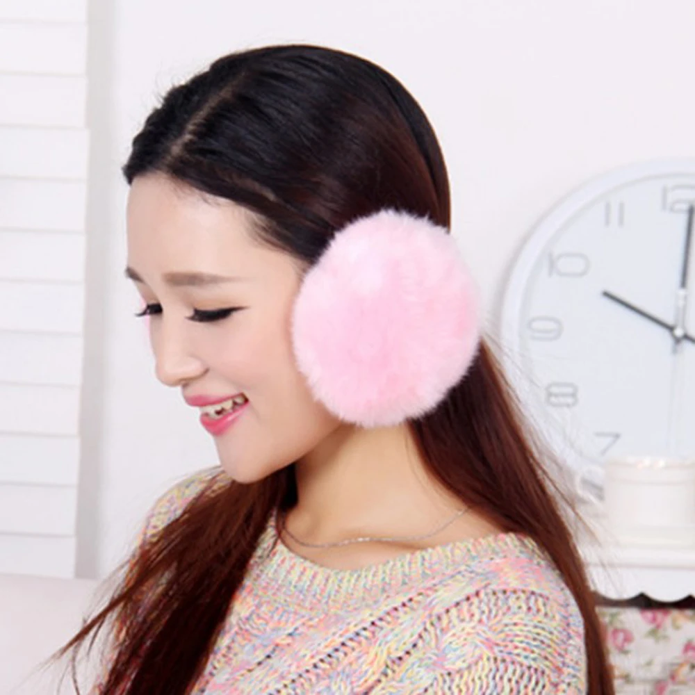 

1Pcs Portable Earmuffs Folding Warm Men and Women Solid Color Winter Ear Protection Soft Plush Ear Warmer