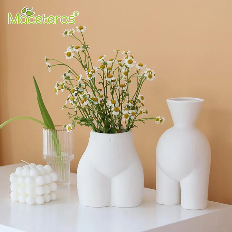 

Ceramic Body Art Design Vase Nude Girl Sculpture Crafts Home Decoration Living Room Porch Flower Arrangement Floral Decoration