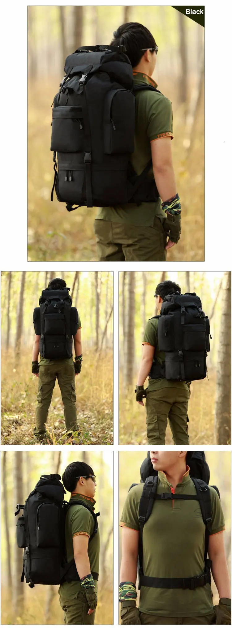 SINAIRSOFT, мужской военный рюкзак, водонепроницаемый нейлон, большая сумка, многофункциональная камуфляжная упаковка, 65л, рюкзак, тактическая сумка
