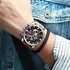 CURREN 8346 Для мужчин часы Водонепроницаемый ремешок часы кварцевые многофункциональные наручные часы-хронограф мужские спортивные часы син-доставка