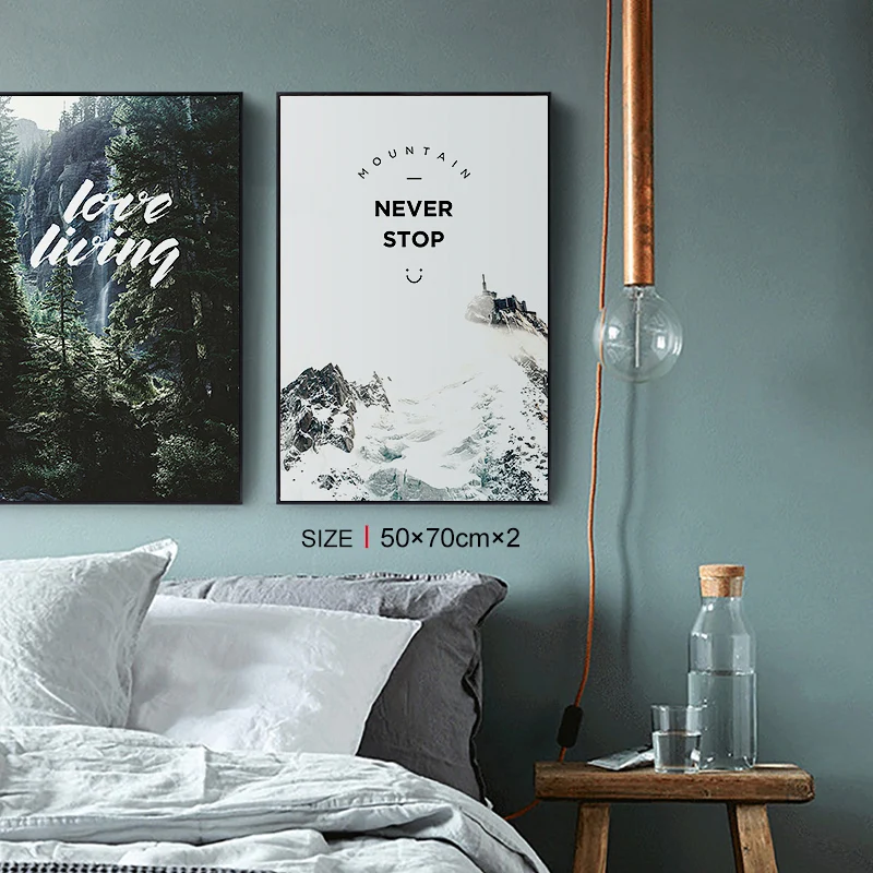 Художественная зона Северный пейзаж живопись современные растения принты