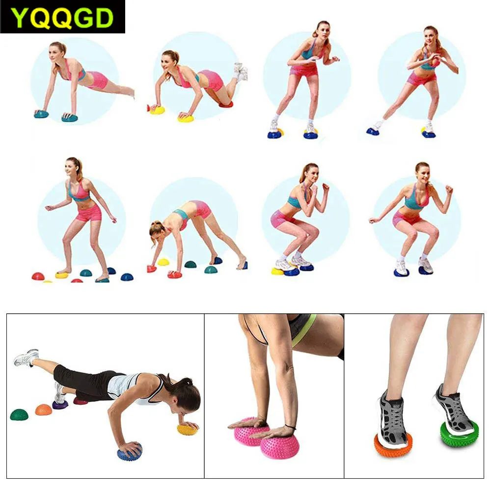 1 шт. Массажный мяч спилковый массажный ролик полушарики для подошвенного