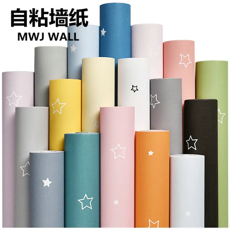 

Star cartoon simple self-adhesive waterproof PVC wallpaper living room bedroom dormitory room wallpaper