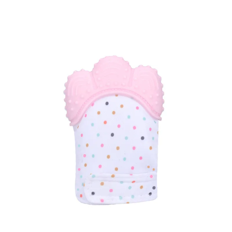 

KID STATION Infant Baby Teething Glove Silicone Teether Grinding Teeth Toy Food Grand Materail