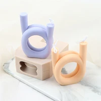 homemade diy spiral straw circle hose coils candle silicone mold spring knot epoxy resin moulds twisted wire plaster home decor
