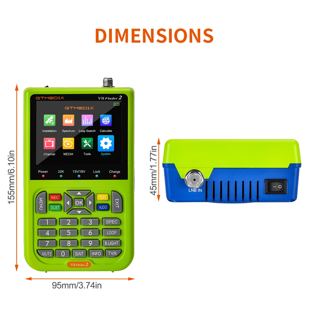 GTMEDIA V8 Finder2 метровый искатель спутникового сигнала DVB-S2X/S2/S H.265 vs Φ Finder PRO WS6933 WS6980 |