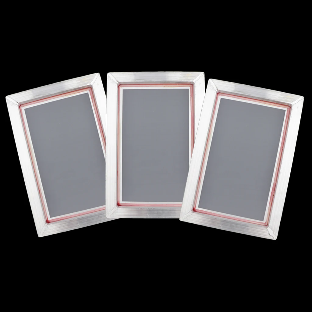 

3pcs Screen Print Frame Aluminum Polyester For Printed 20x30cm 77/90/120T