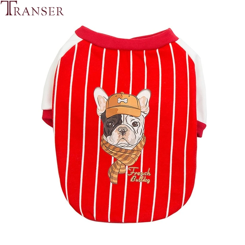 Одежда для собак Transer спортивная бейсбольная форма в полоску куртка французского