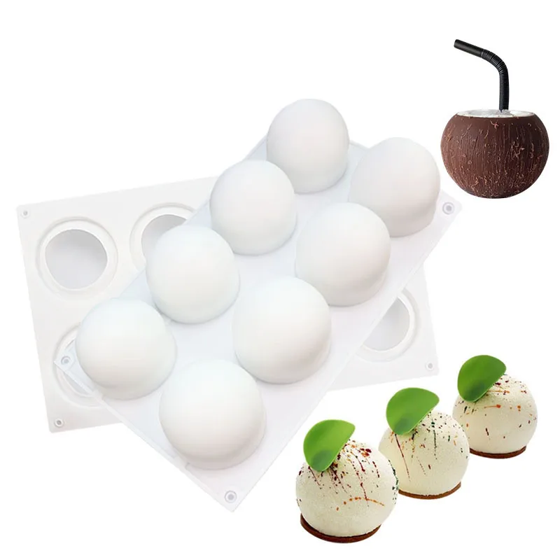 

Silicone Chocolate Mold Silicon Ball Cake Moulds 3D Half Sphere Candy Truffle Baking Tray