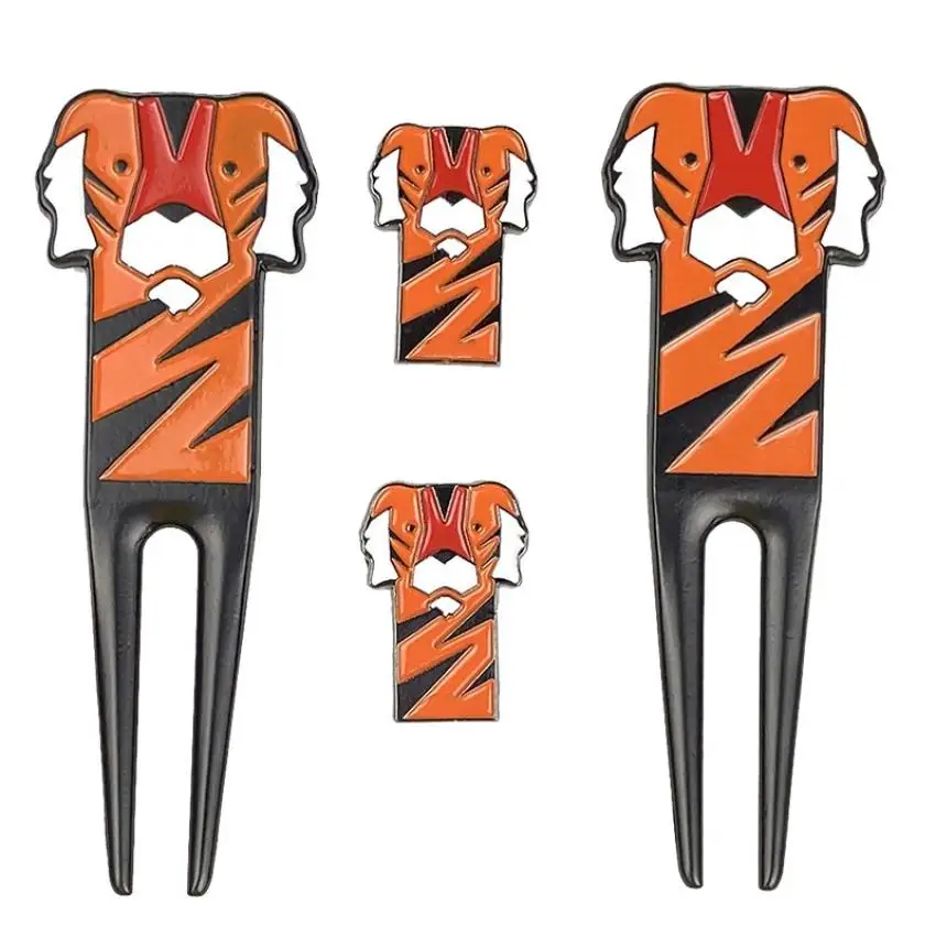 

Golf Green Fork Ball Marker Set Cartoon Tiger Golf Fork