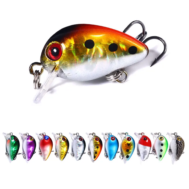 11Pcs Crank Fishing lures Wobbers For Fly Crankbaits Pesca With 10# Hooks Tackle Small Hard Baits 10 Colors | Спорт и развлечения