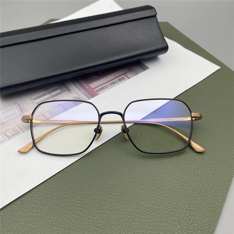 

Pure Titanium Glasses Frame Men Women DESKEY Square Eyewear New Male Optical Myopia Prescription Eyeglasses Frames Eye Glasses