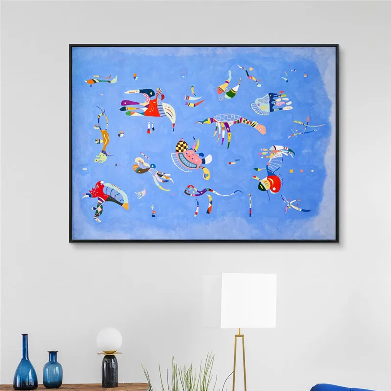 Bleu de Ciel By Wassily Kandinsky Печать на холсте домашний декор Современная Настенная