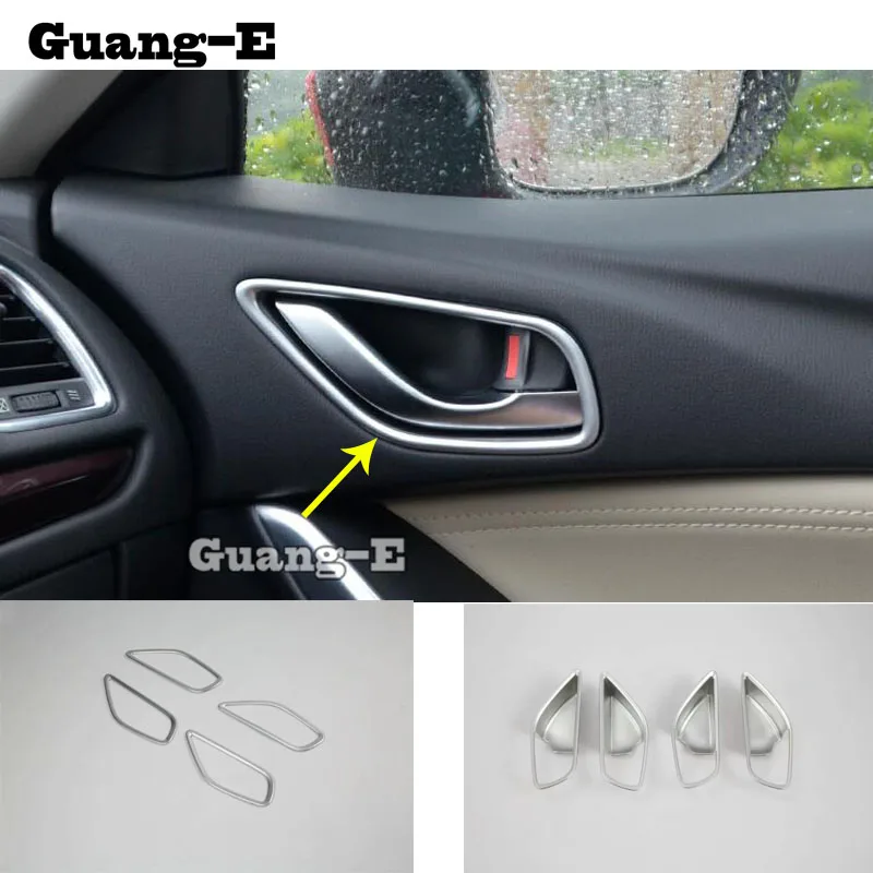 

Car Body styling Cover Sticker Trim Door Inner Handle Bowl Frame For Mazda6 Mazda 6 Atenza 2017 2018 2019