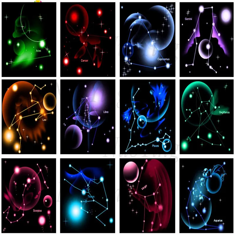 Алмазная 5d картина со знаками Зодиака созвездия Вселенная полная вышивка стразы