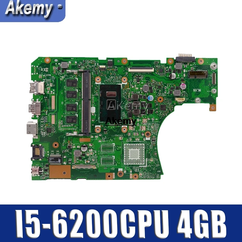 

X556UA/X556UJ I5-6200CPU с 4 Гб памяти DDR3L материнская плата REV2.0 для Asus X556UA X556UJ X556UV X556U протестированная материнская плата для ноутбука