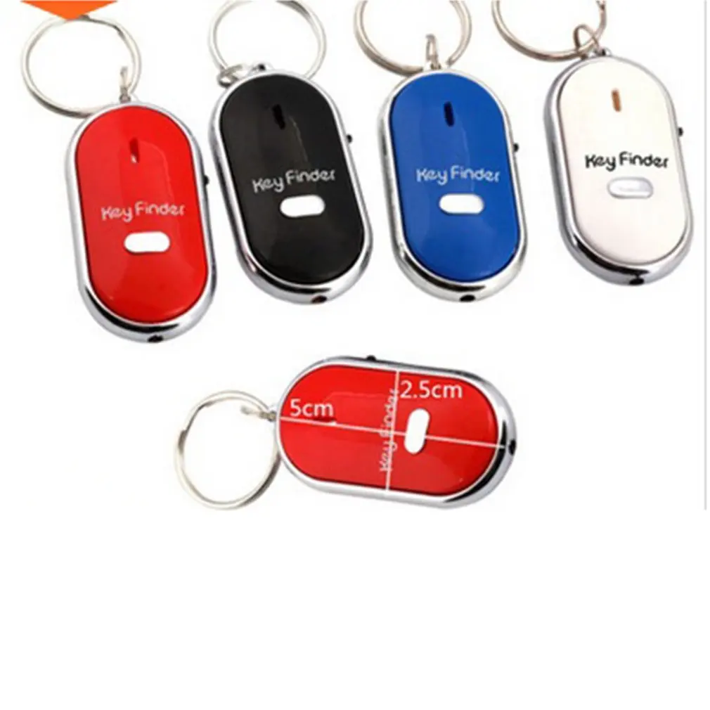 

Whistle LED Light Torch Remote Sound Control Lost Key Finder Locator Remote Keychain Keychain Keyring With Whistle Claps