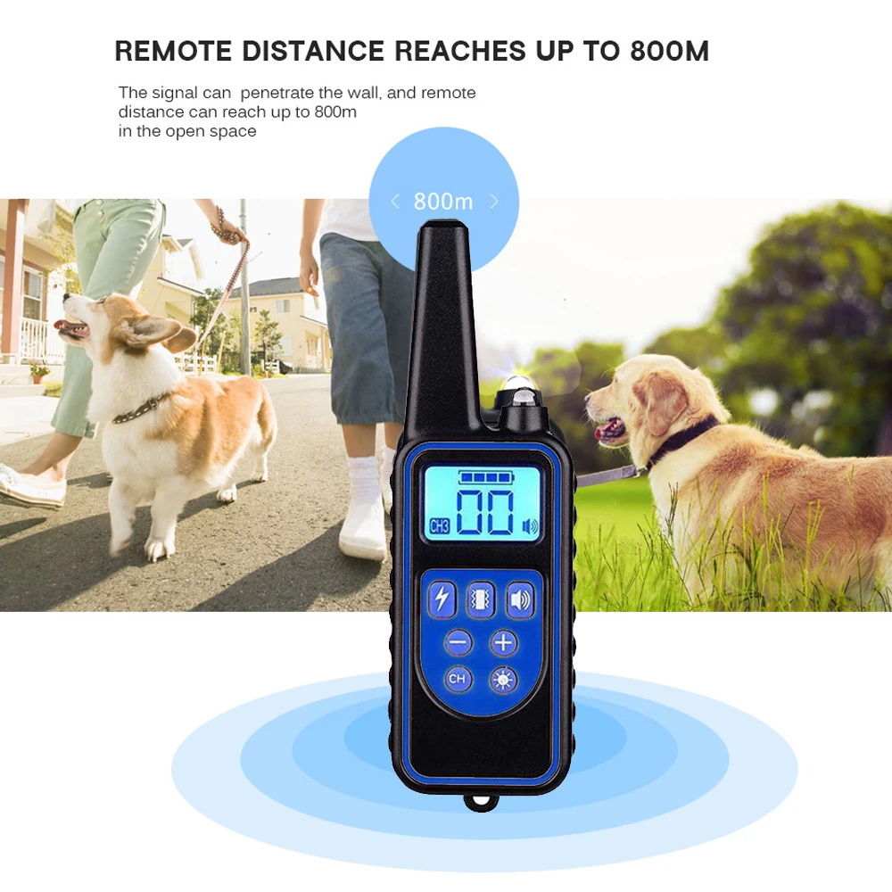 Электрический ошейник для собак с дистанционным управлением тренировочный